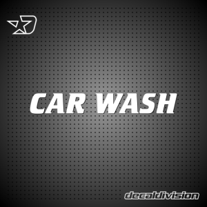 Car Wash Lettering Sticker